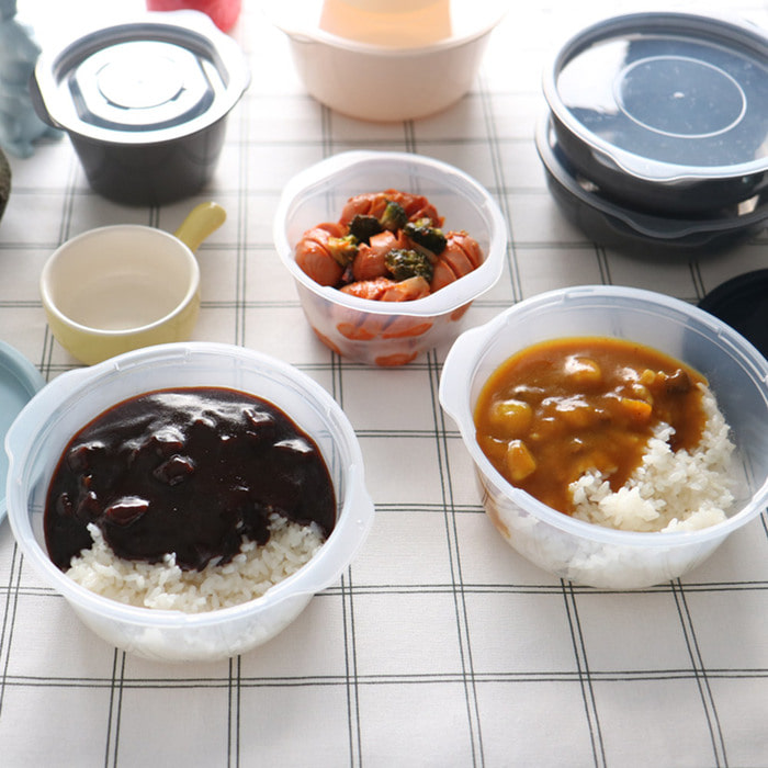 보노쿡 밀폐용기 650ml x 4P 집밥소분 냉동밥 전자레인지그릇