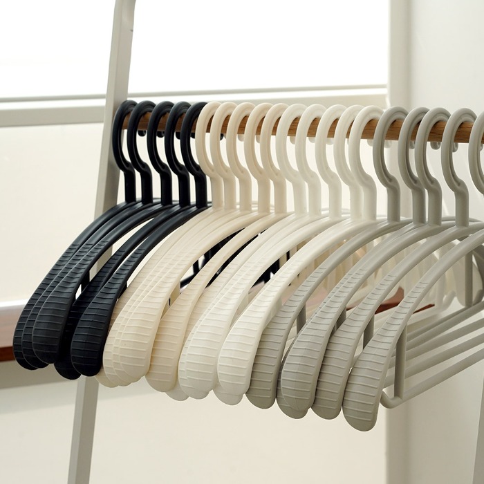[국내생산] 럭스 와이드 어깨뿔방지 논슬립 옷걸이 20개+20개 (총 40개) 니트 코트 스웨터 옷걸이 넓은 날개살 튼튼한 행거